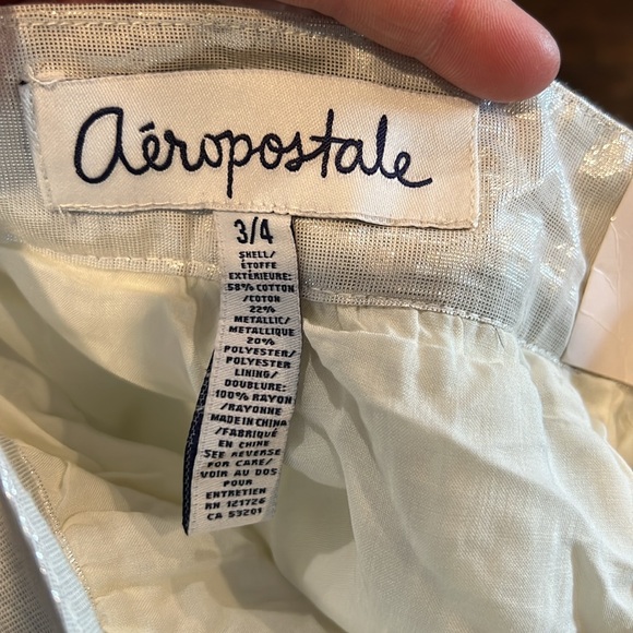 Aeropostale mini skirt silver metallic size 3 3/$20 - Picture 6 of 7